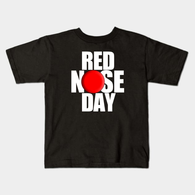 Red Nose Day Kids T-Shirt by hilu